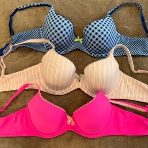 3 Victoria’s Secret Bras 34C